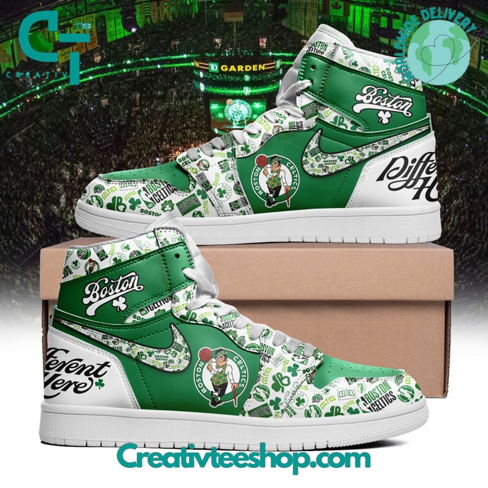 JWFancy Boston Celtics AJ1 High Sneakers Shoes For Men And Women