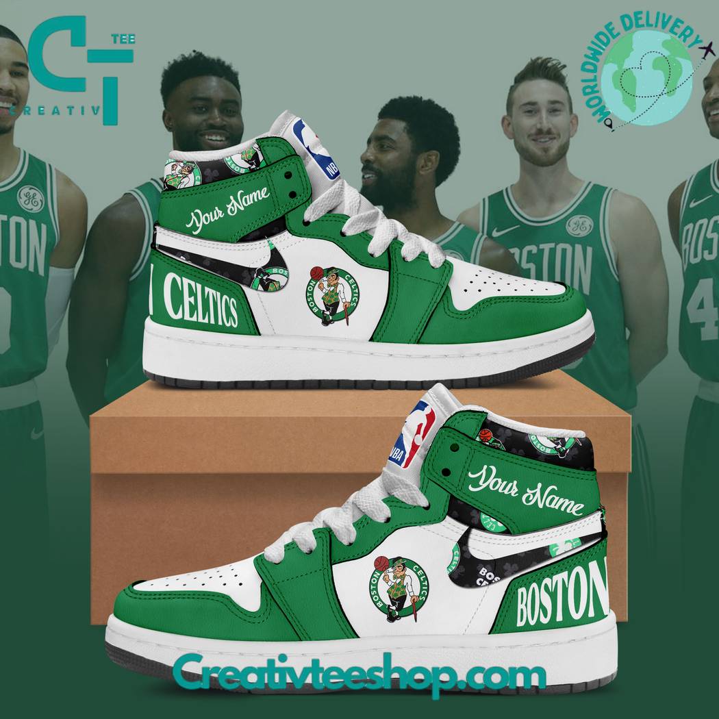 JWFancy Boston Celtics AJ1 High Sneakers Shoes For Men And Women