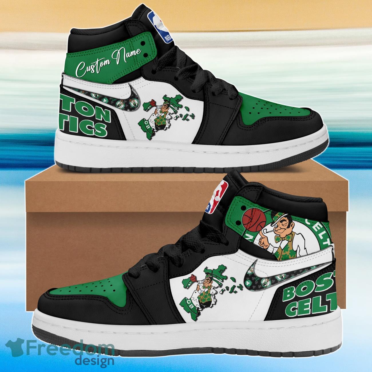 JWFancy Boston Celtics AJ1 High Sneakers Shoes For Men And Women