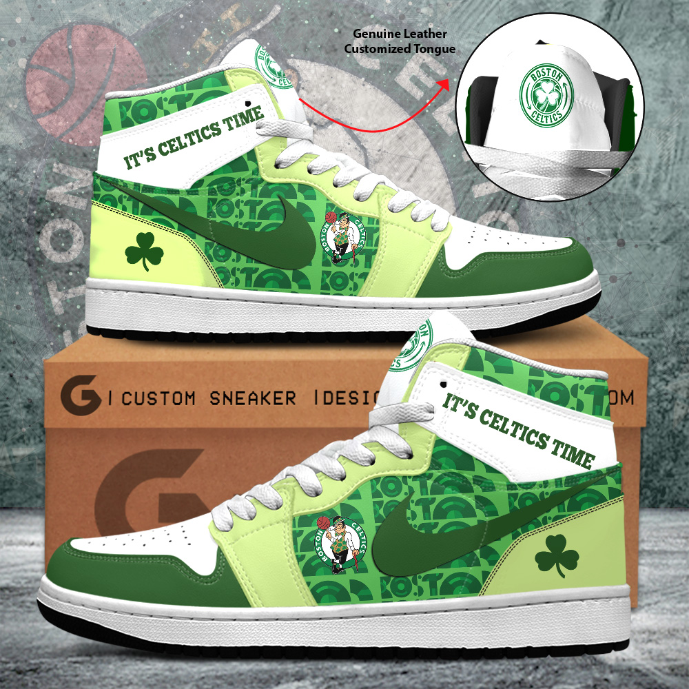 JWFancy Boston Celtics AJ1 High Sneakers Shoes For Men And Women