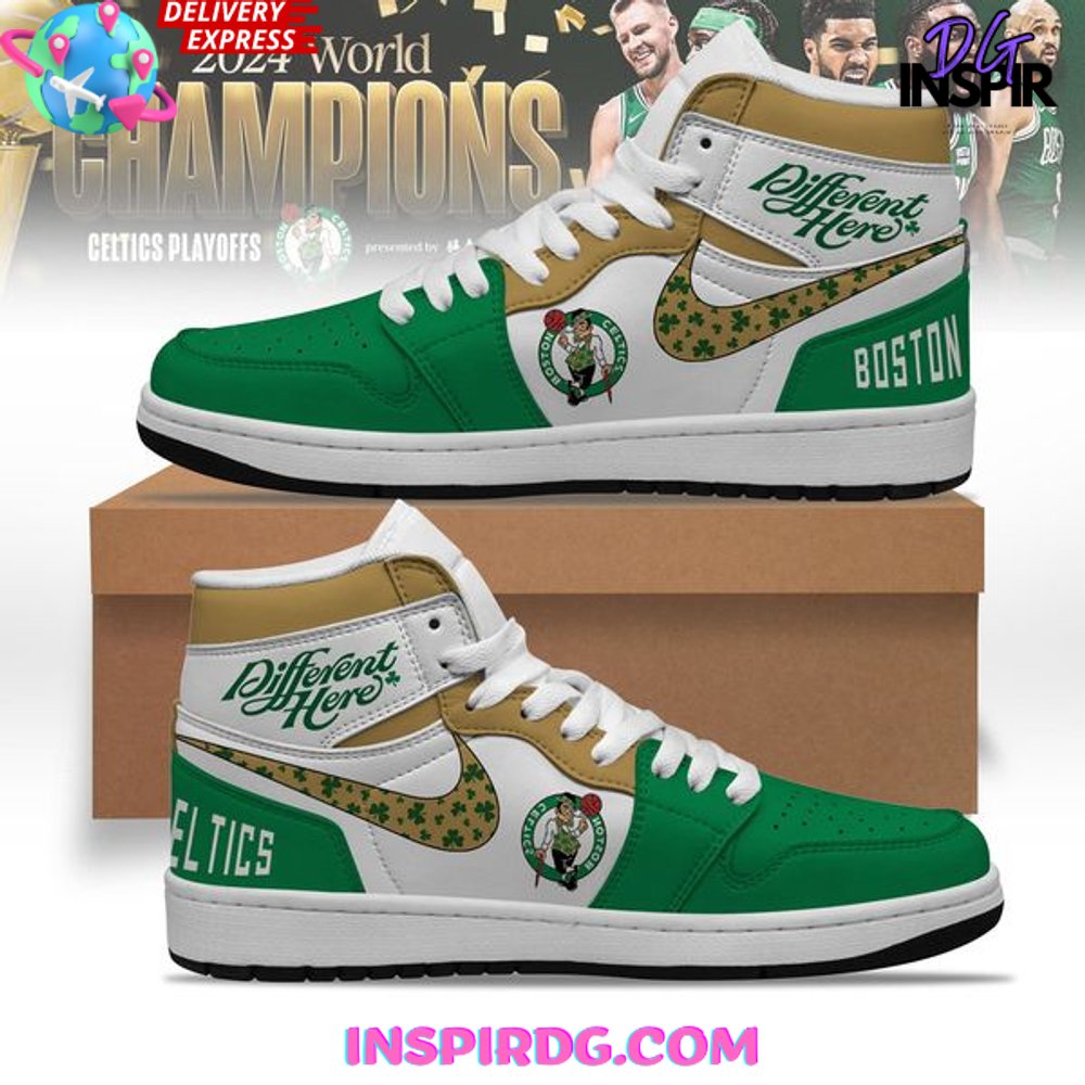 JWFancy Boston Celtics AJ1 High Sneakers Shoes For Men And Women