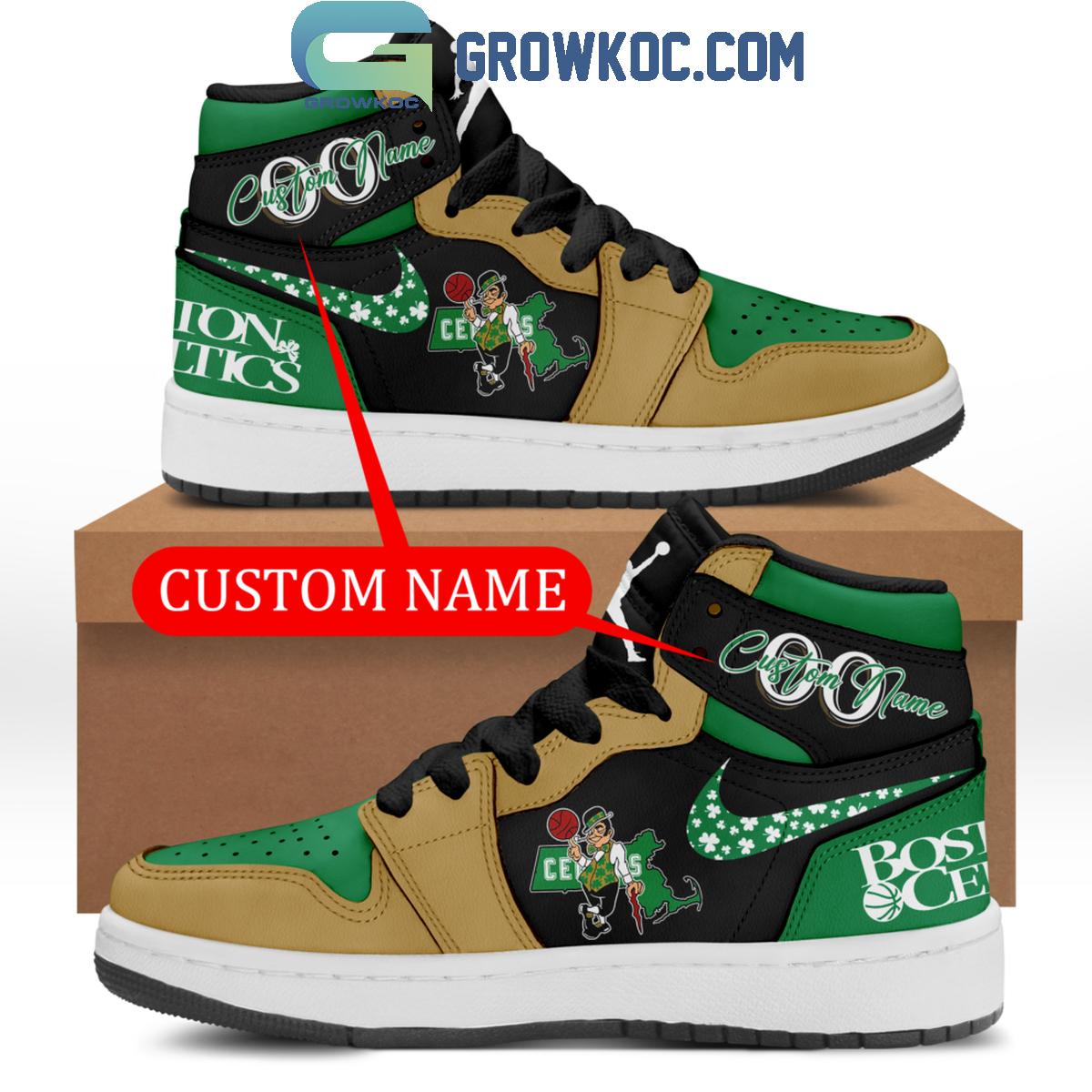 JWFancy Boston Celtics AJ1 High Sneakers Shoes For Men And Women