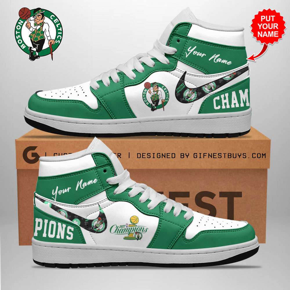 JWFancy Boston Celtics AJ1 High Sneakers Shoes For Men And Women