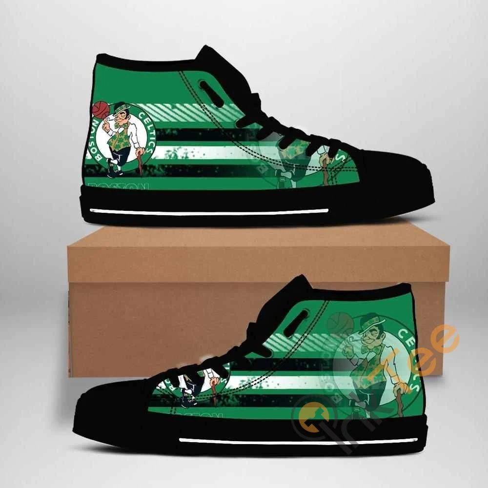 JWFancy Boston Celtics High Top Canvas Sneakers Shoes For Men And Women