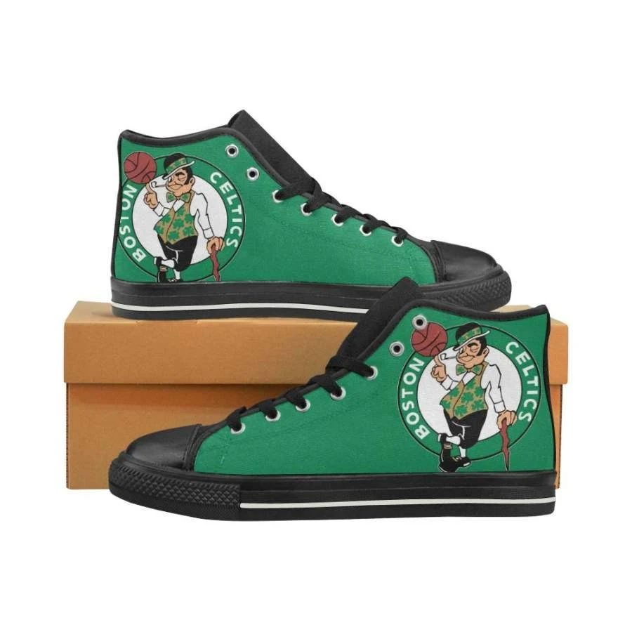 JWFancy Boston Celtics High Top Canvas Sneakers Shoes For Men And Women