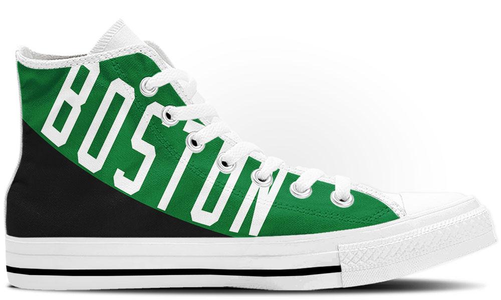 JWFancy Boston Celtics High Top Canvas Sneakers Shoes For Men And Women