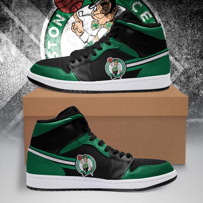 JWFancy Boston Celtics NBA AJ1 High Sneakers Shoes For Men And Women