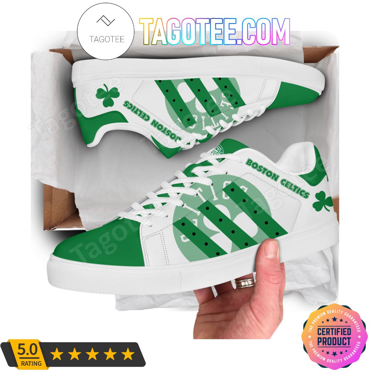 JWFancy Boston Celtics Skate Stan Shoes Sneakes For Men And Women