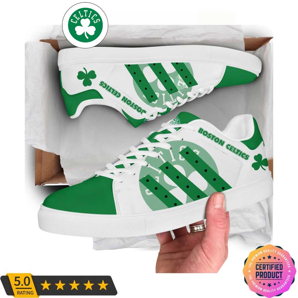 JWFancy Boston Celtics Skate Stan Shoes Sneakes For Men And Women