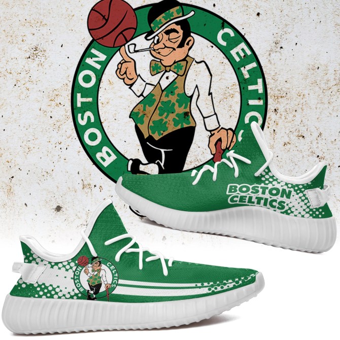 JWFancy Boston Celtics Yeezy Boost Shoes For Men And Women