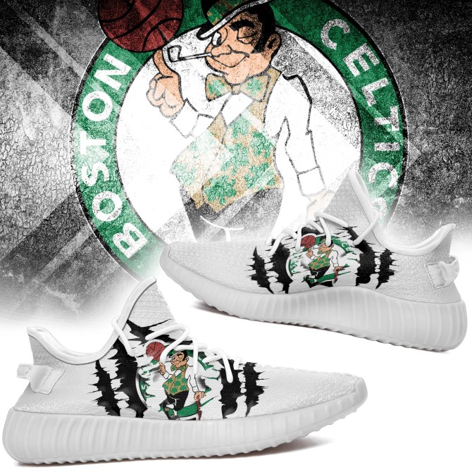 JWFancy Boston Celtics Yeezy Boost Shoes For Men And Women
