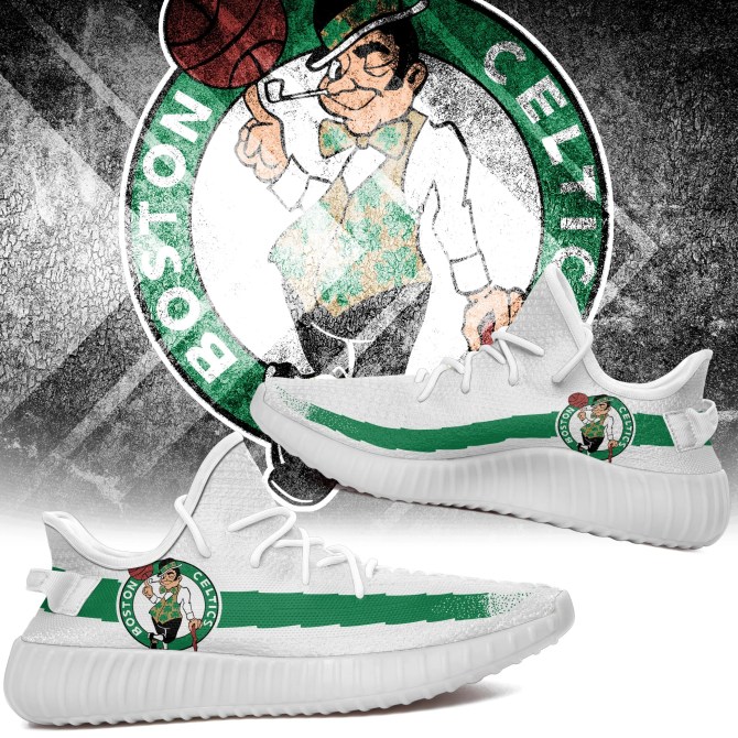 JWFancy Boston Celtics Yeezy Boost Shoes For Men And Women
