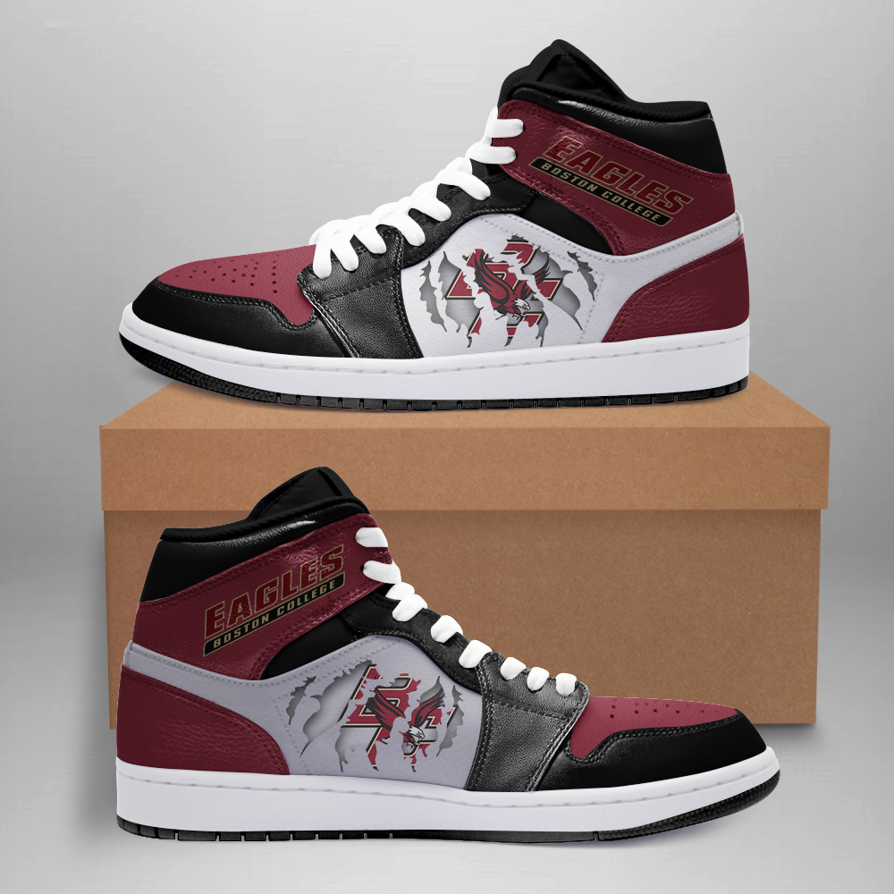 JWFancy Boston College Eagles AJ1 High Sneakers Shoes For Men And Women