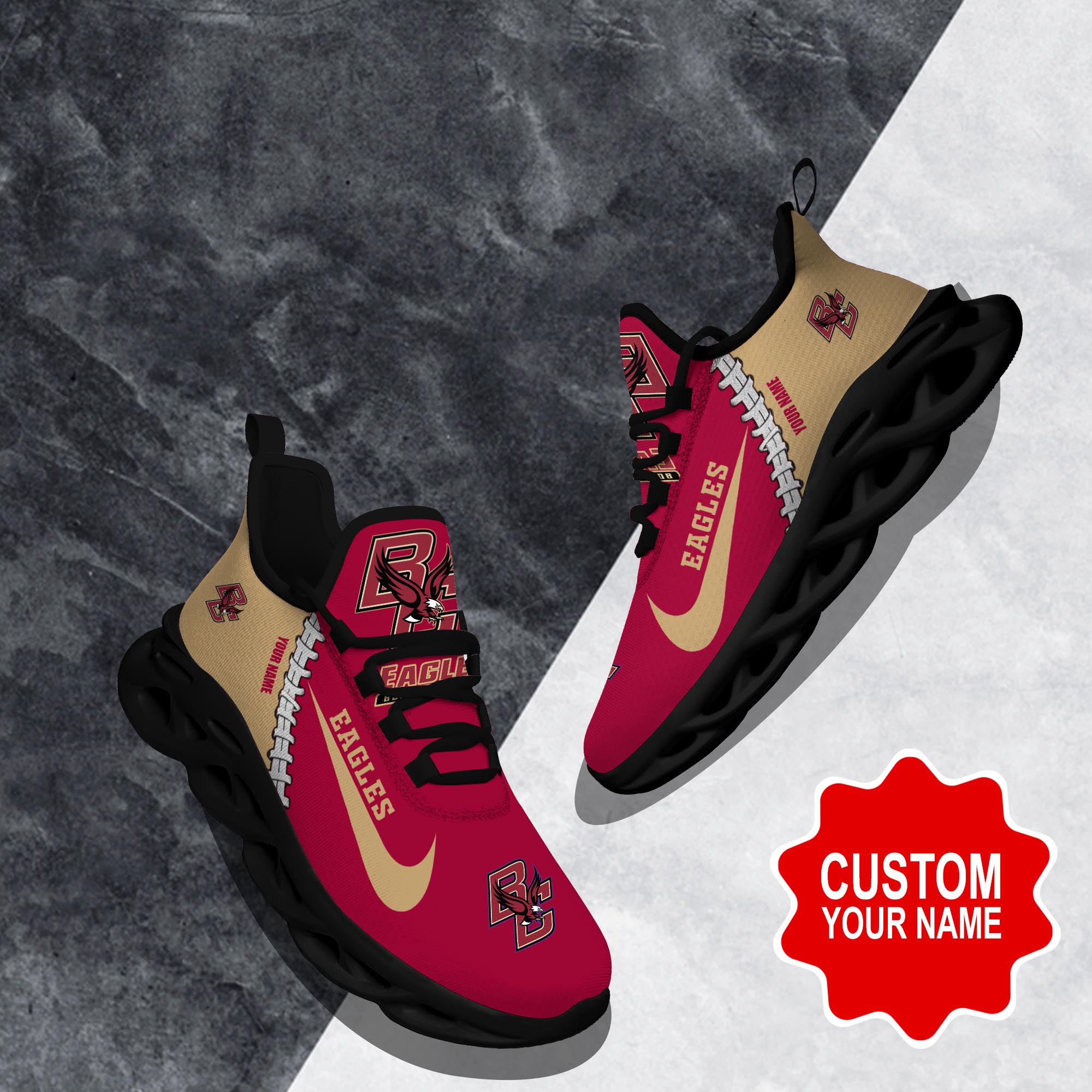 JWFancy Boston College Eagles Max Soul Shoes Sneakers For Men And Women