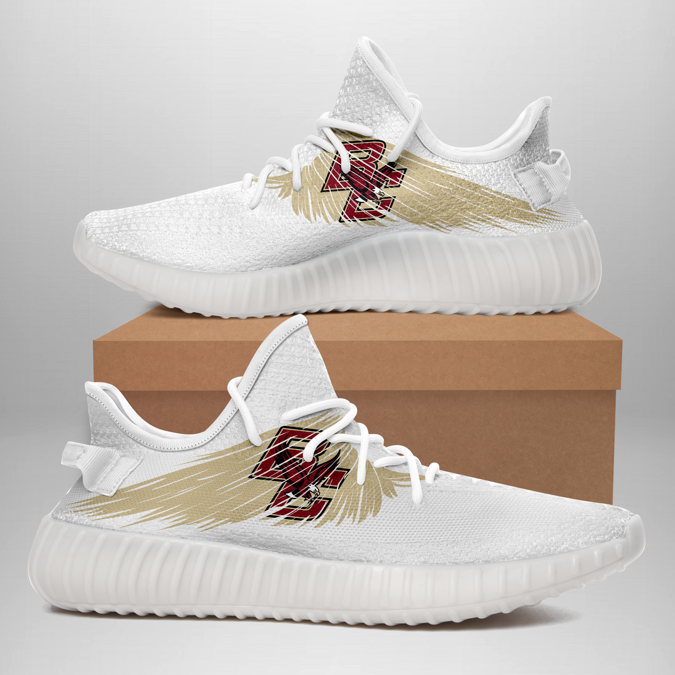JWFancy Boston College Eagles Yeezy Boost Shoes For Men And Women