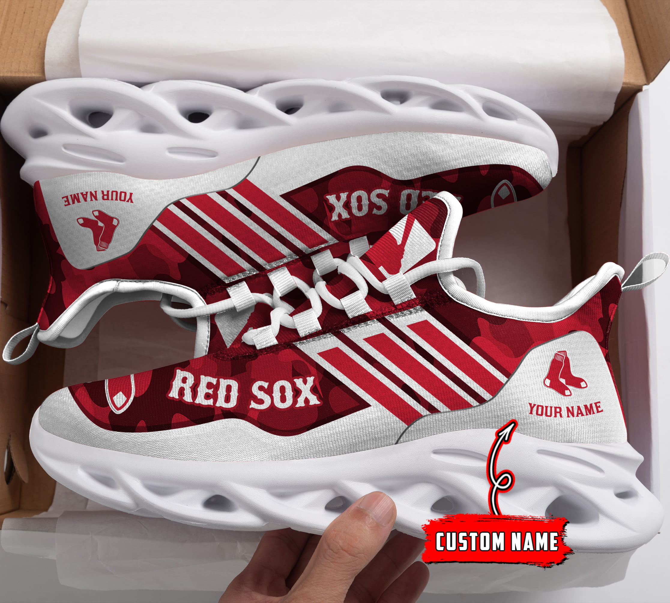 JWFancy Boston Red Sox MLB Max Soul Shoes Sneakers For Men And Women