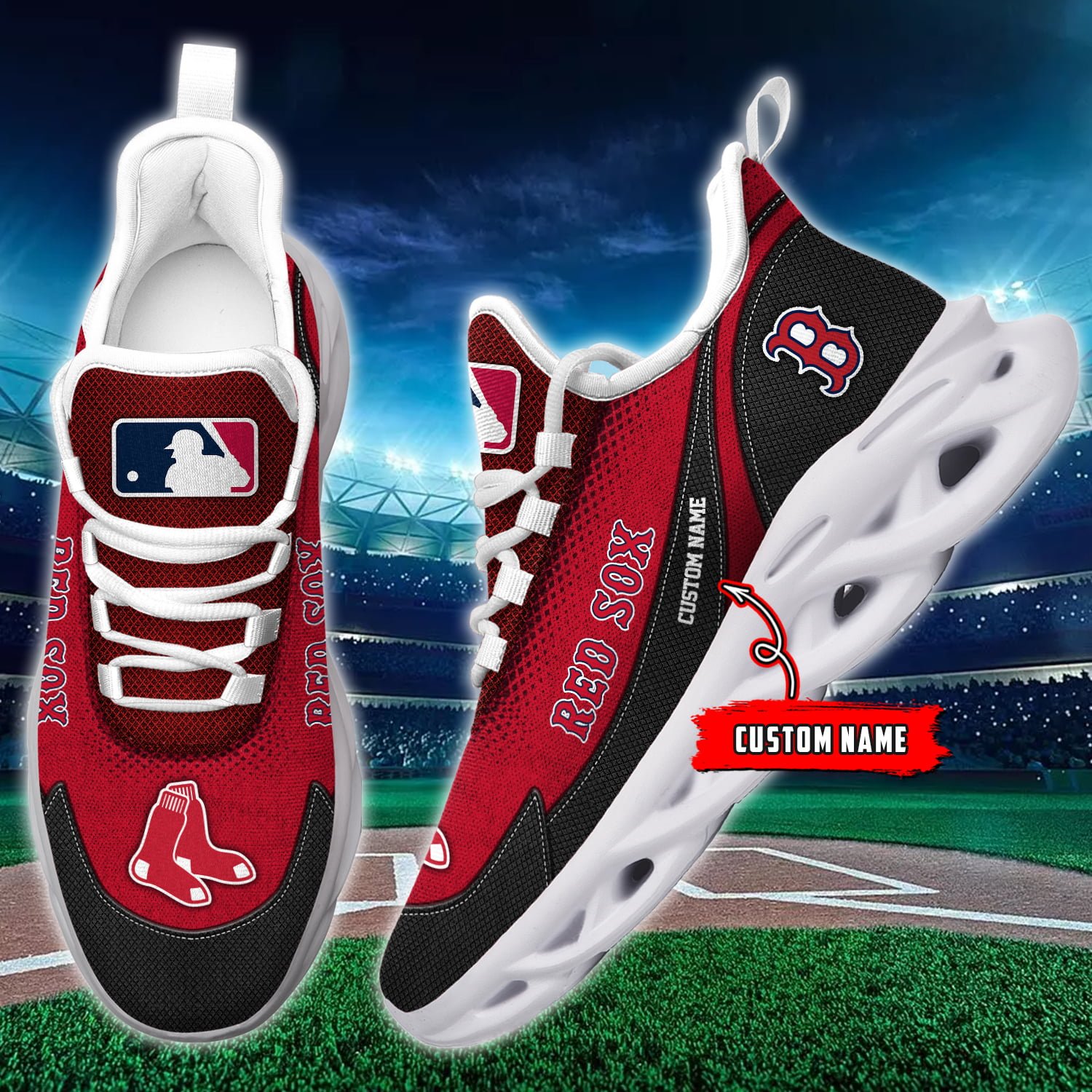 JWFancy Boston Red Sox MLB Max Soul Shoes Sneakers For Men And Women