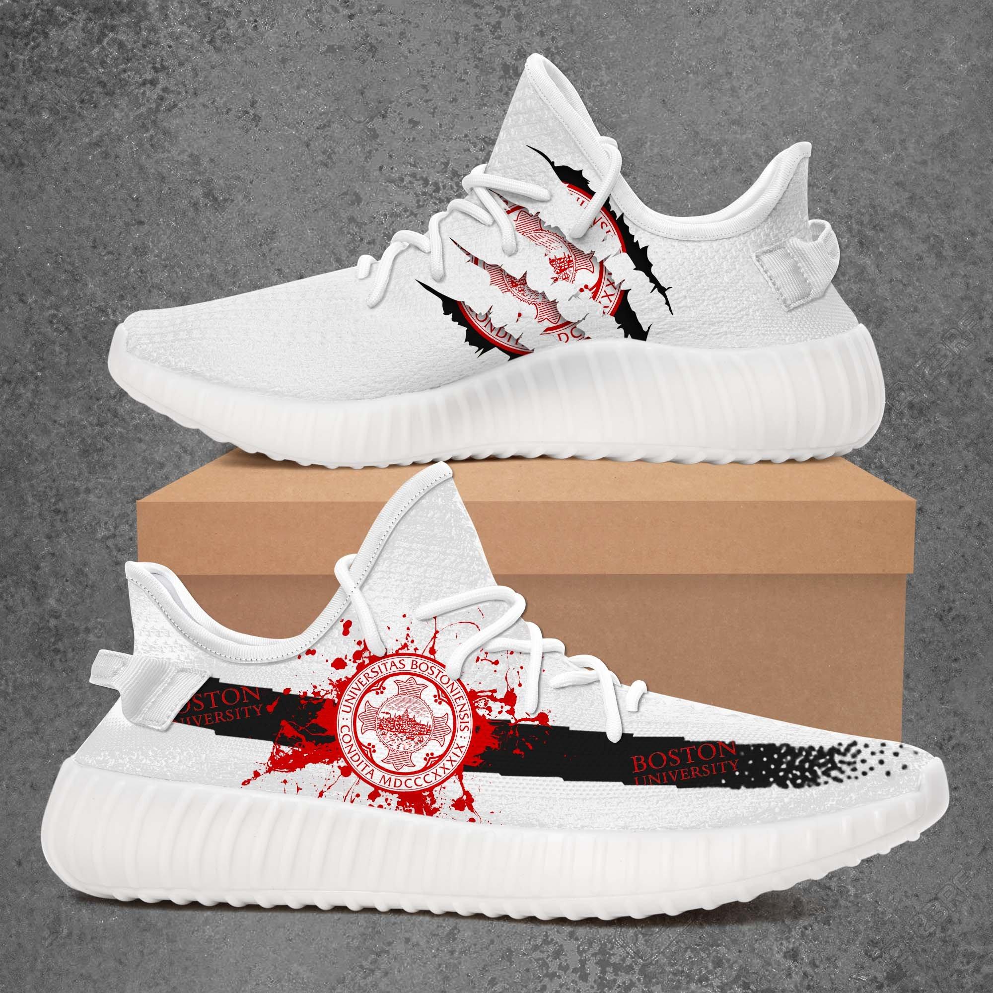 JWFancy Boston University Yeezy Boost Shoes For Men And Women