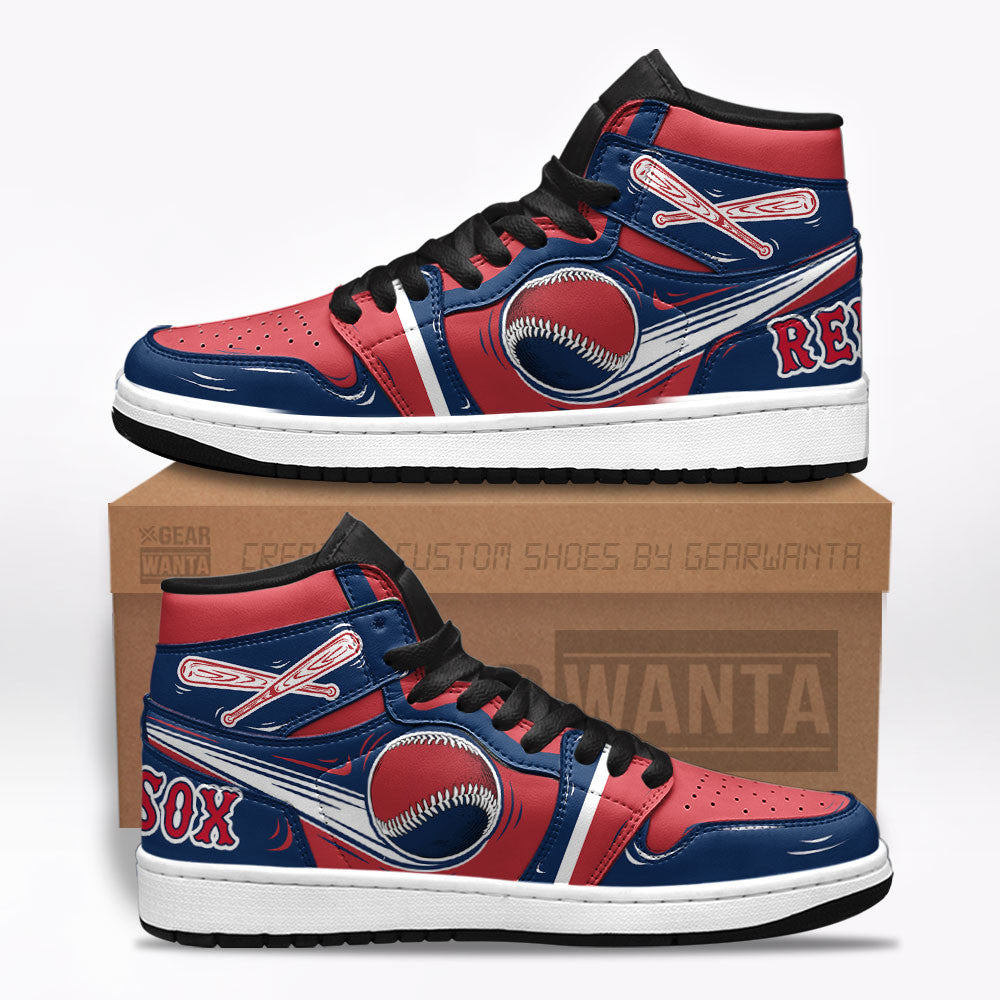 JWFancy Bostons Red Sox AJ1 High Sneakers Shoes For Men And Women