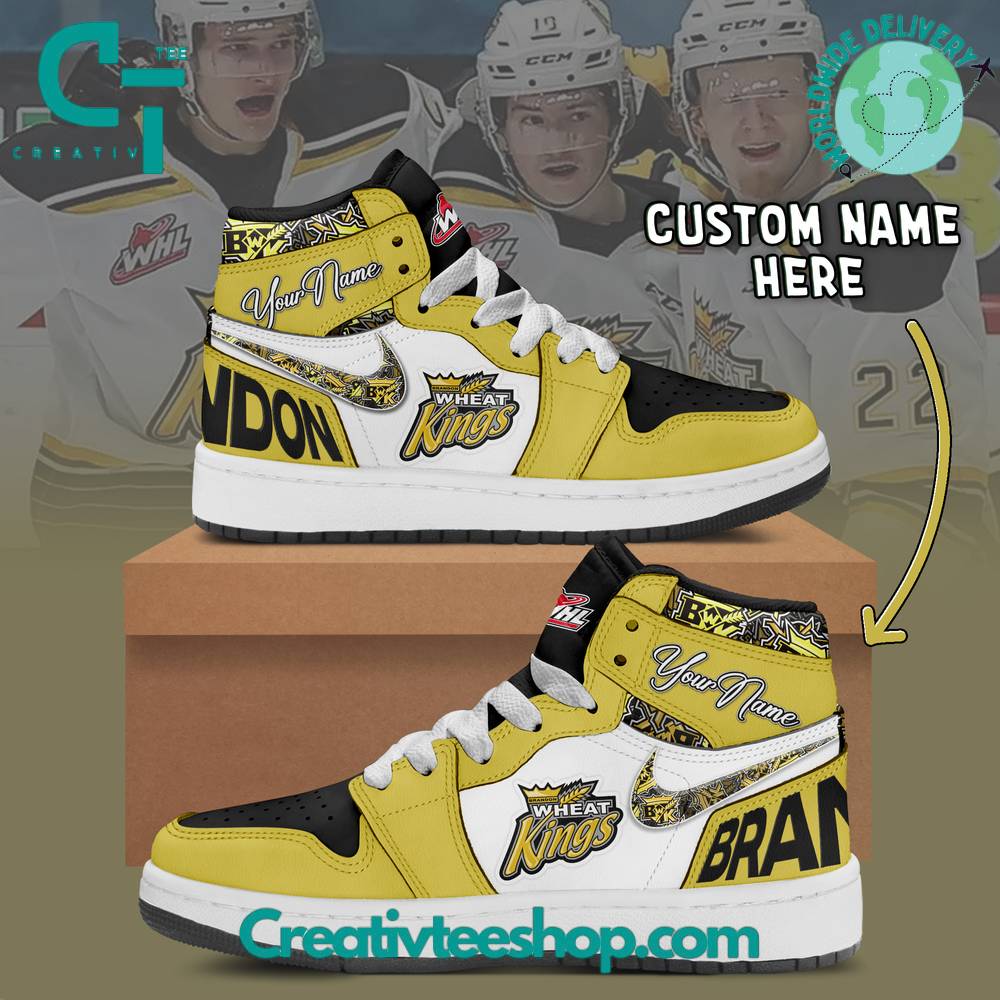 JWFancy Brandon Wheat Kings AJ1 High Sneakers Shoes For Men And Women