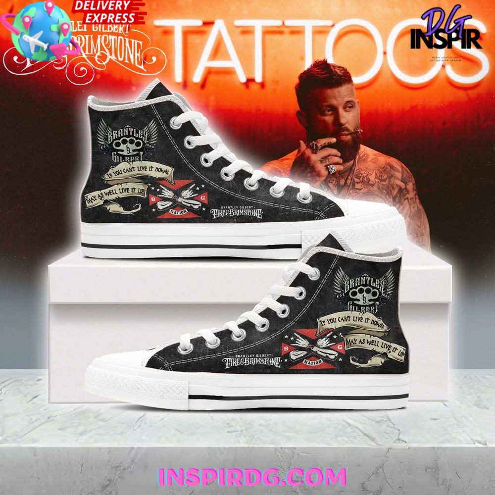 JWFancy Brantley Gilbert High Top Canvas Sneakers Shoes For Men And Women