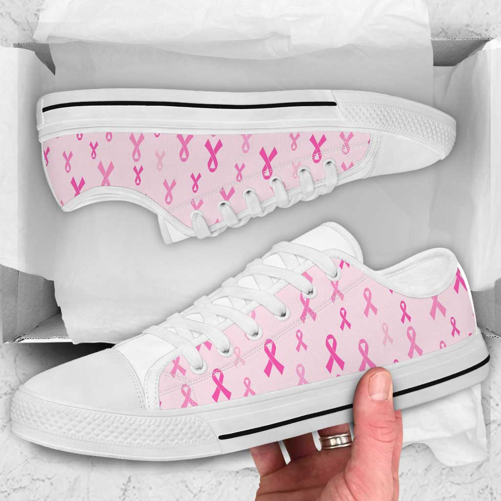 JWFancy Breast Cancer Awareness Breast Cancer Awareness Low Top Canvas Sneakers Shoes For Men And Women