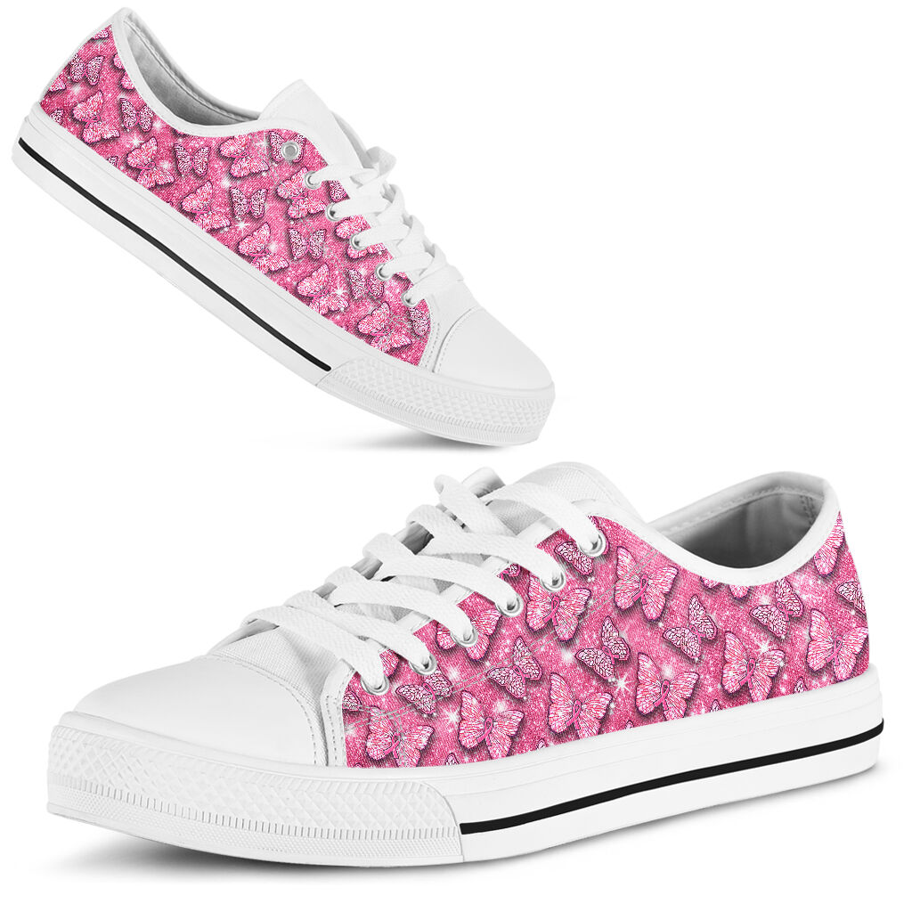 JWFancy Breast Cancer Awareness Breast Cancer Awareness Low Top Canvas Sneakers Shoes For Men And Women