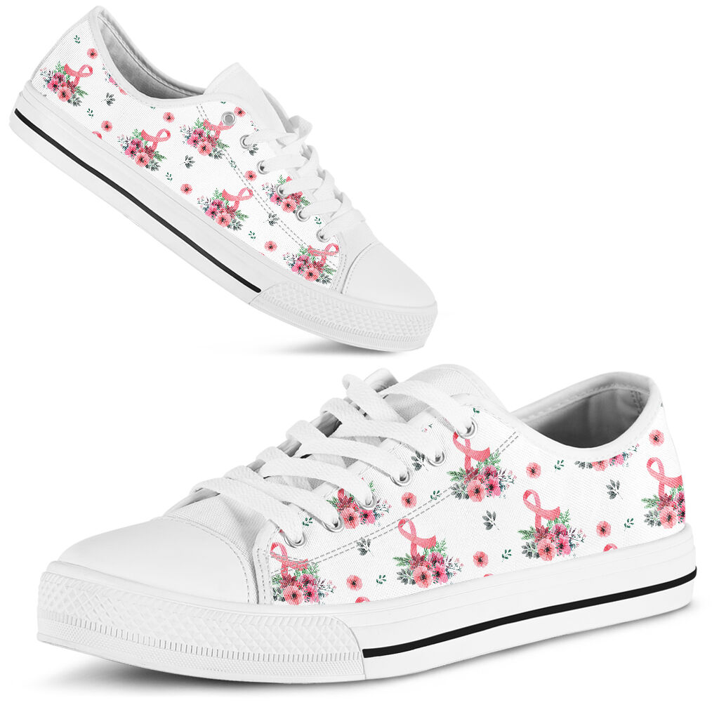 JWFancy Breast Cancer Awareness Breast Cancer Awareness Low Top Canvas Sneakers Shoes For Men And Women