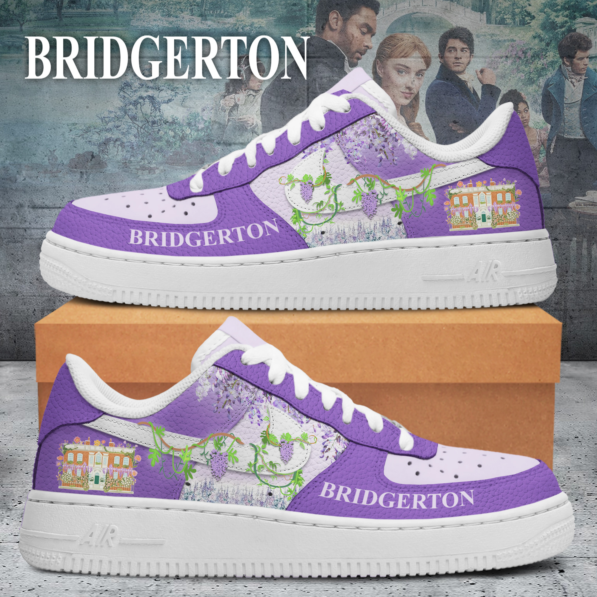 JWFancy Bridgerton Air Low-Top Sneakers Shoes For Men And Women