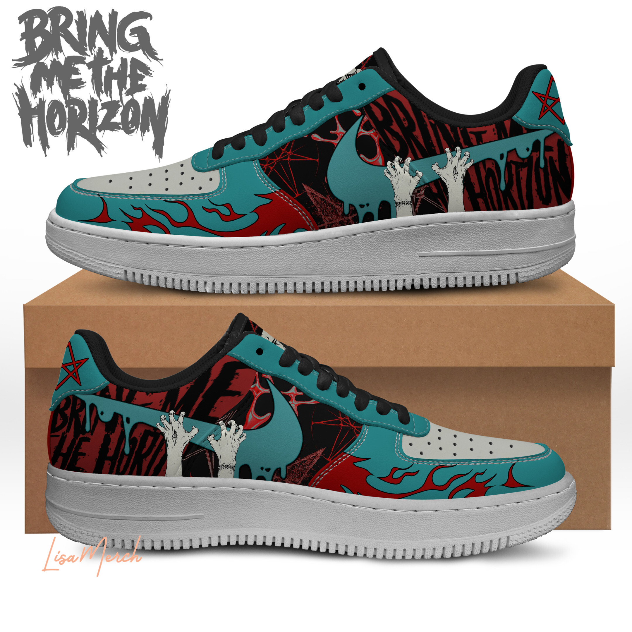 JWFancy Bring Me the Horizon Air Low-Top Sneakers Shoes For Men And Women
