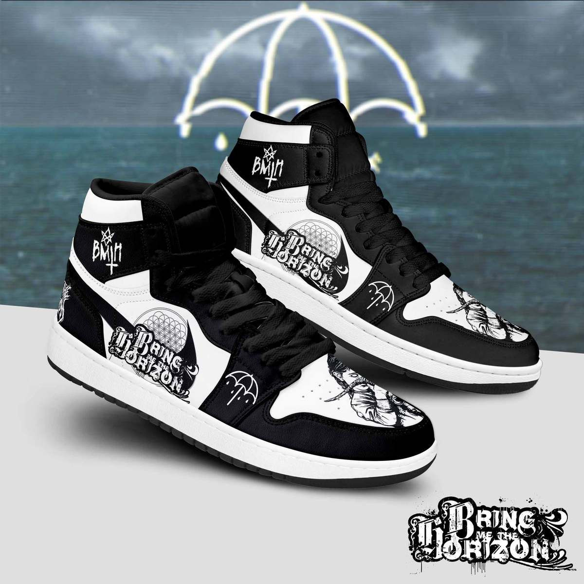 JWFancy Bring Me The Horizon AJ1 High Sneakers Shoes For Men And Women