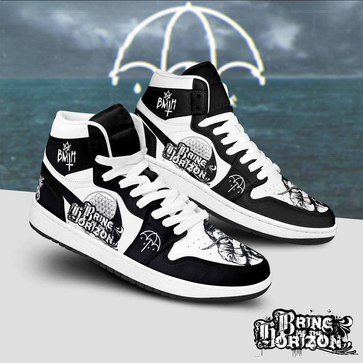 JWFancy Bring Me The Horizon AJ1 High Sneakers Shoes For Men And Women
