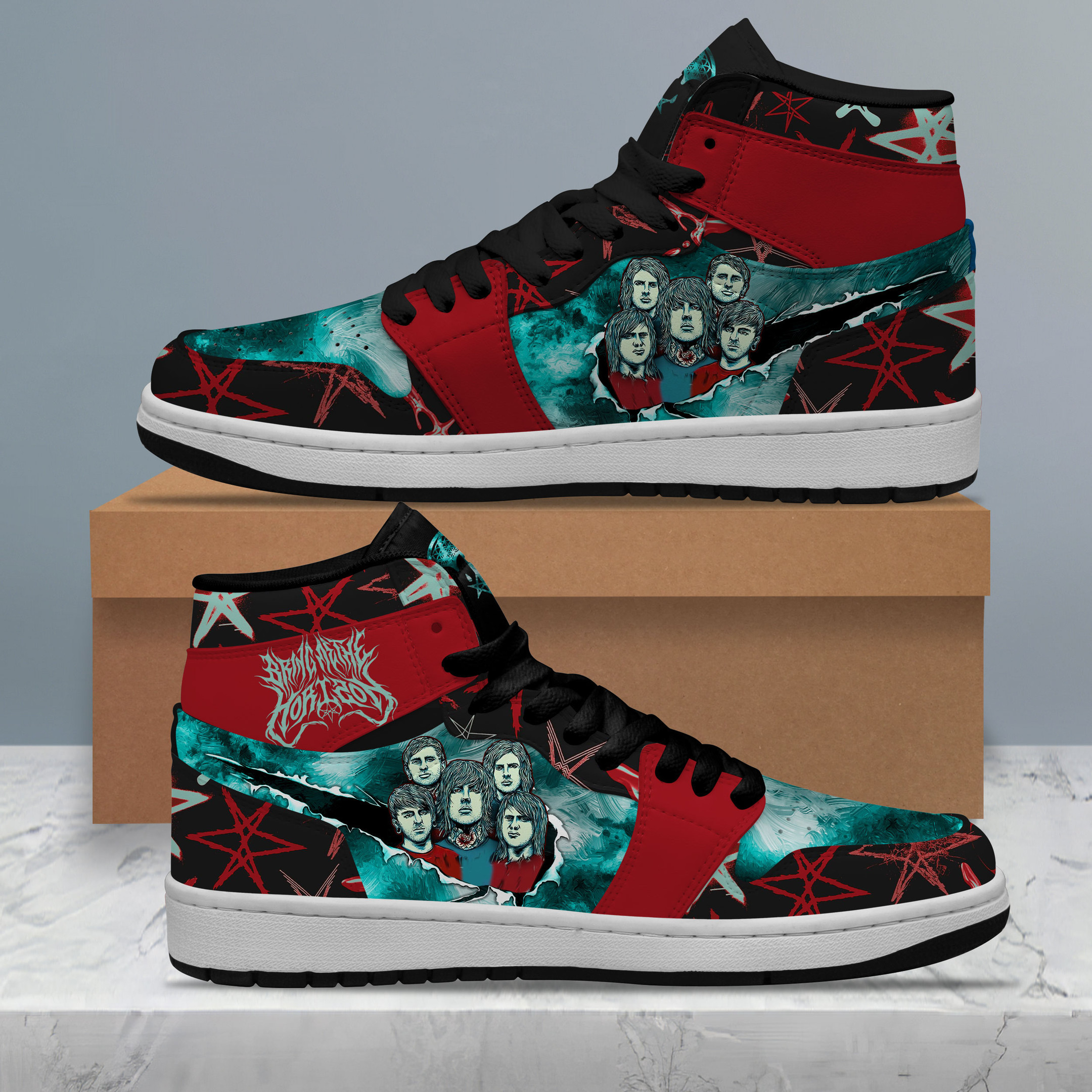 JWFancy Bring Me The Horizon AJ1 High Sneakers Shoes For Men And Women