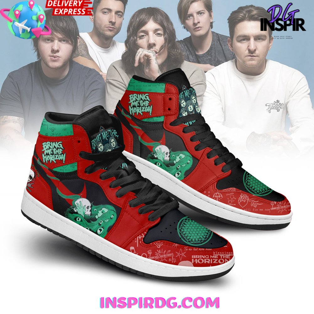 JWFancy Bring Me the Horizon AJ1 High Sneakers Shoes For Men And Women