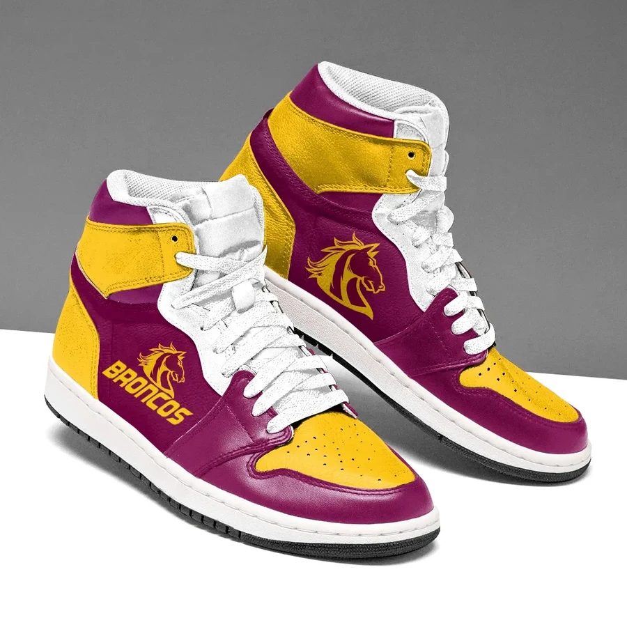 JWFancy Brisbane Broncos NRL AJ1 High Sneakers Shoes For Men And Women