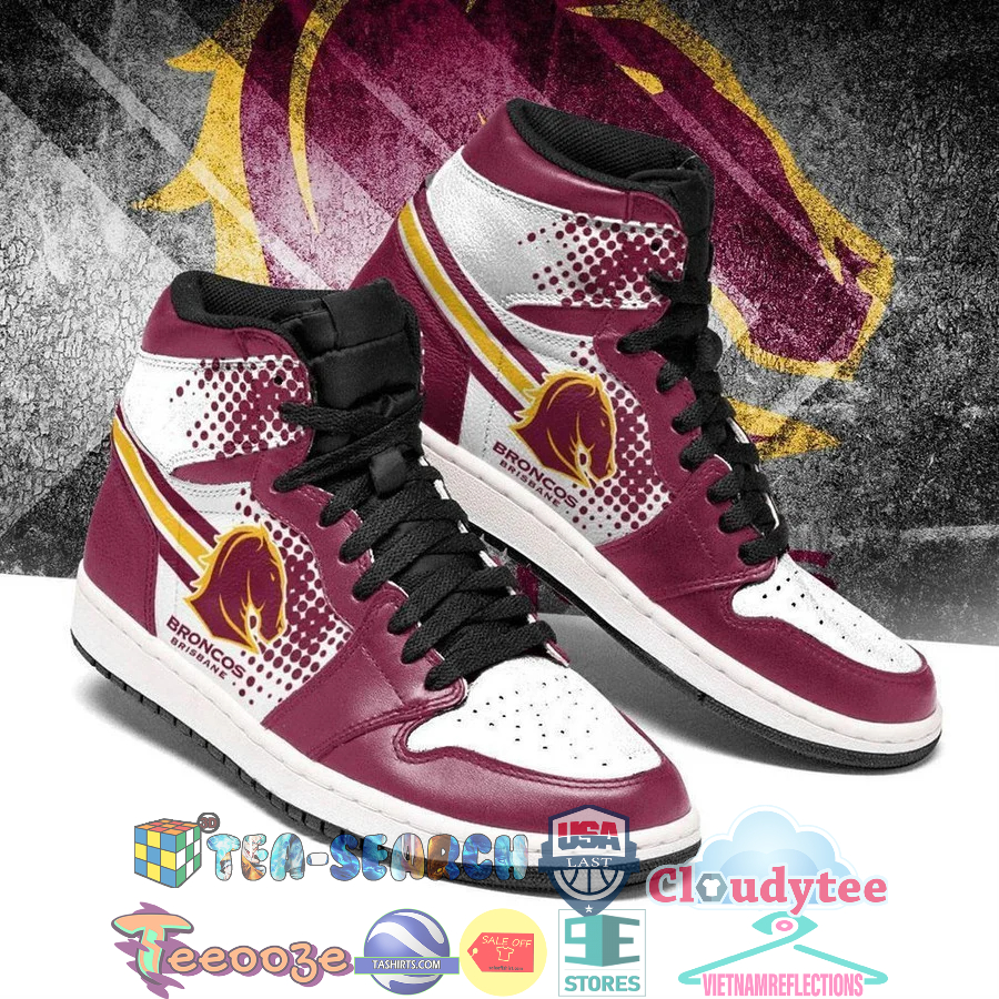 JWFancy Brisbane Broncos NRL AJ1 High Sneakers Shoes For Men And Women
