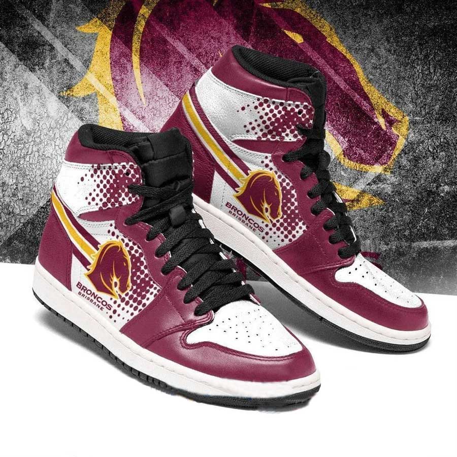 JWFancy Brisbane Broncos NRL AJ1 High Sneakers Shoes For Men And Women