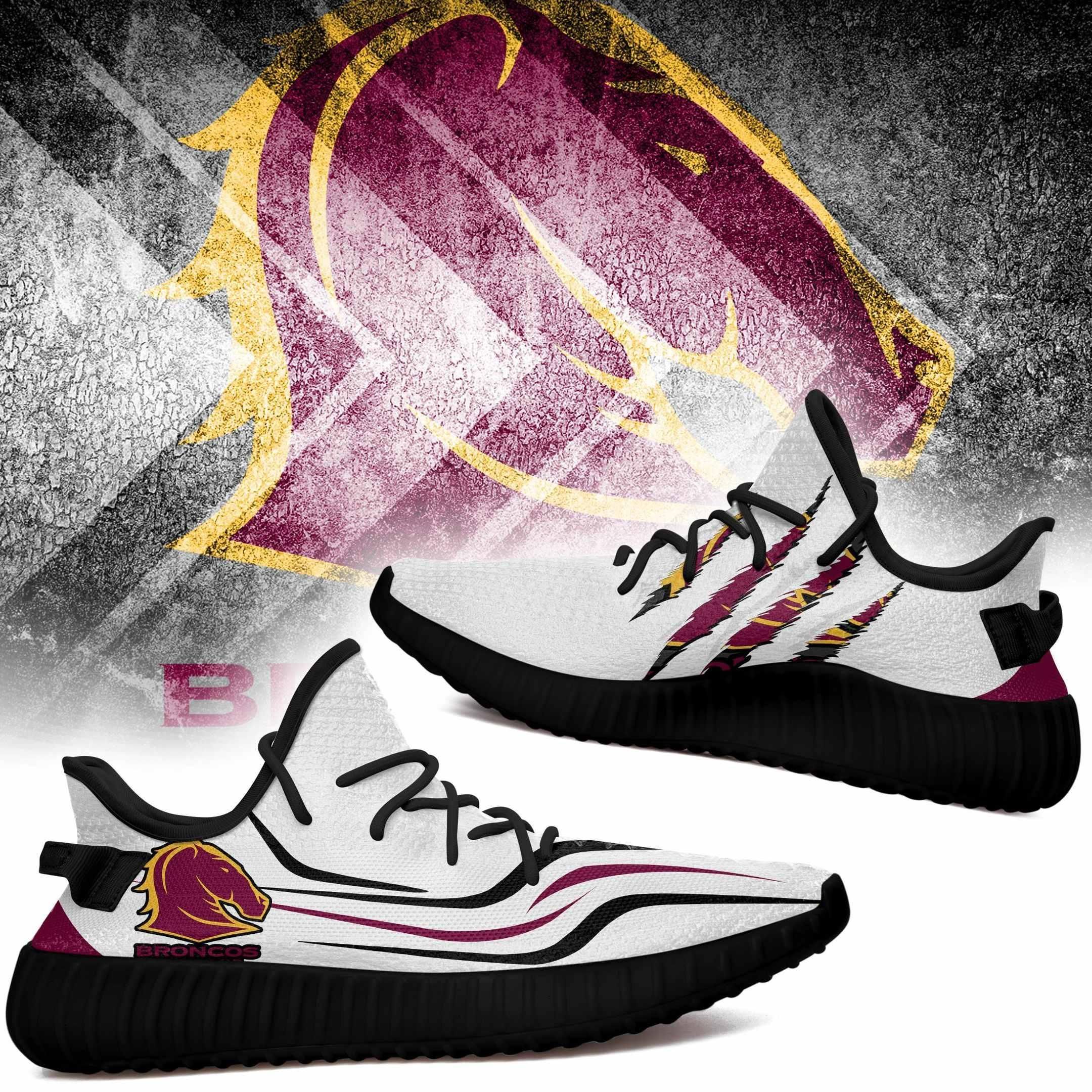 JWFancy Brisbane Broncos Yeezy Boost Shoes For Men And Women