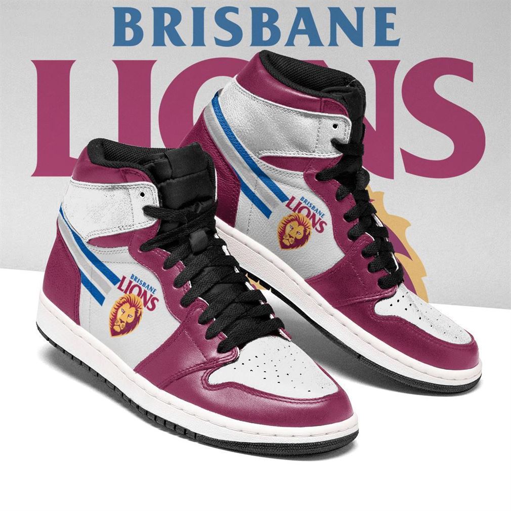JWFancy Brisbane Lions AFL AJ1 High Sneakers Shoes For Men And Women