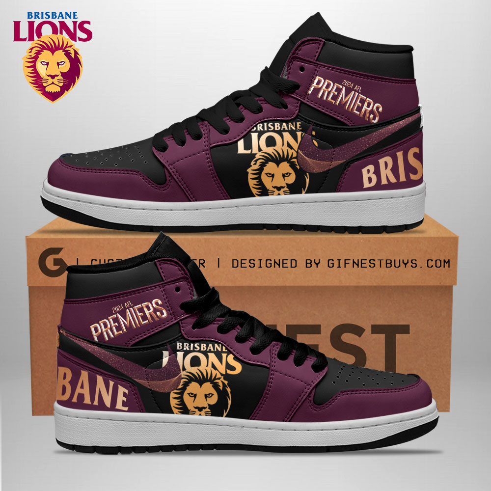 JWFancy Brisbane Lions AJ1 High Sneakers Shoes For Men And Women