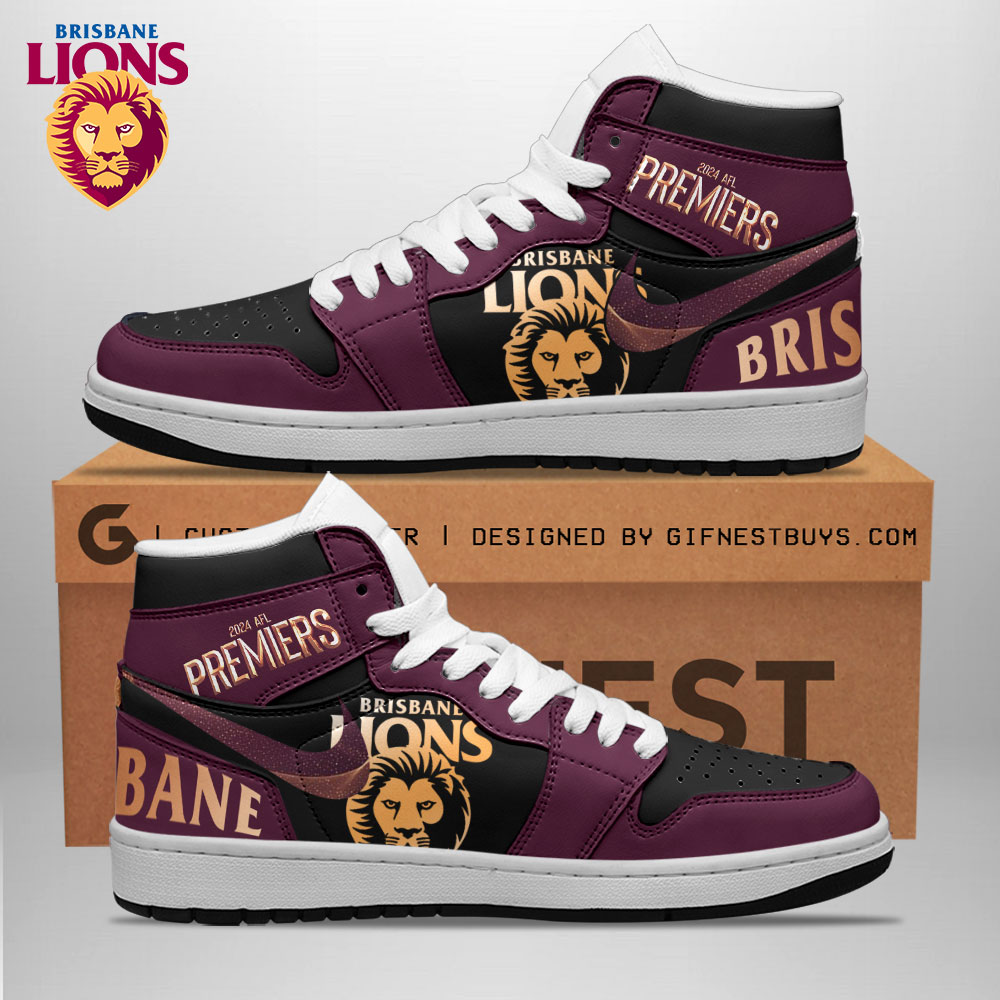 JWFancy Brisbane Lions AJ1 High Sneakers Shoes For Men And Women