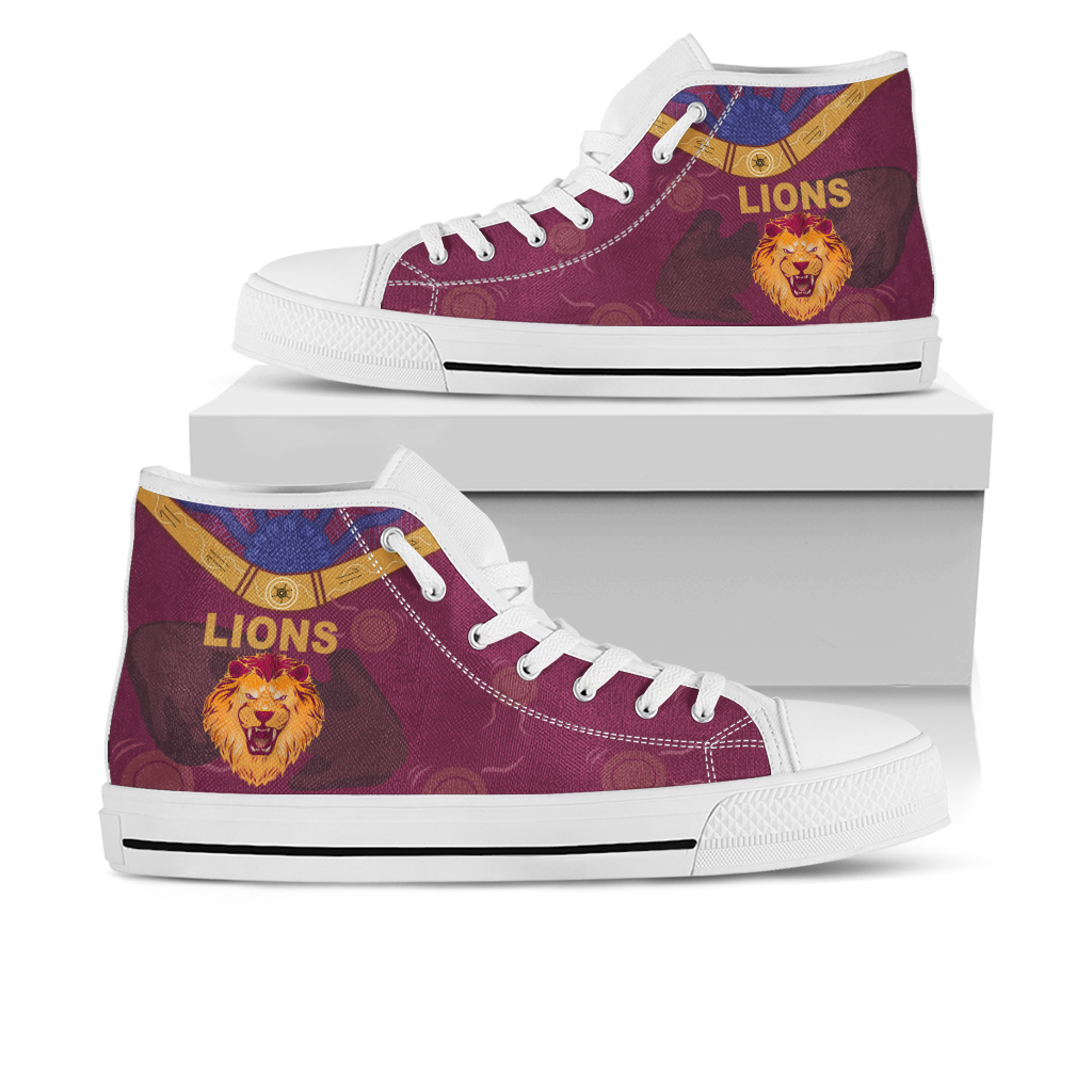 JWFancy Brisbane Lions High Top Canvas Sneakers Shoes For Men And Women