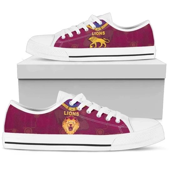 JWFancy Brisbane Lions Low Top Canvas Sneakers Shoes For Men And Women