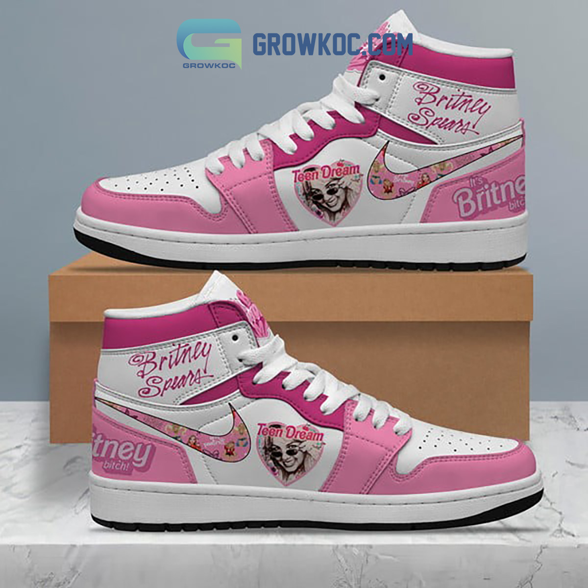 JWFancy Britney Spears AJ1 High Sneakers Shoes For Men And Women