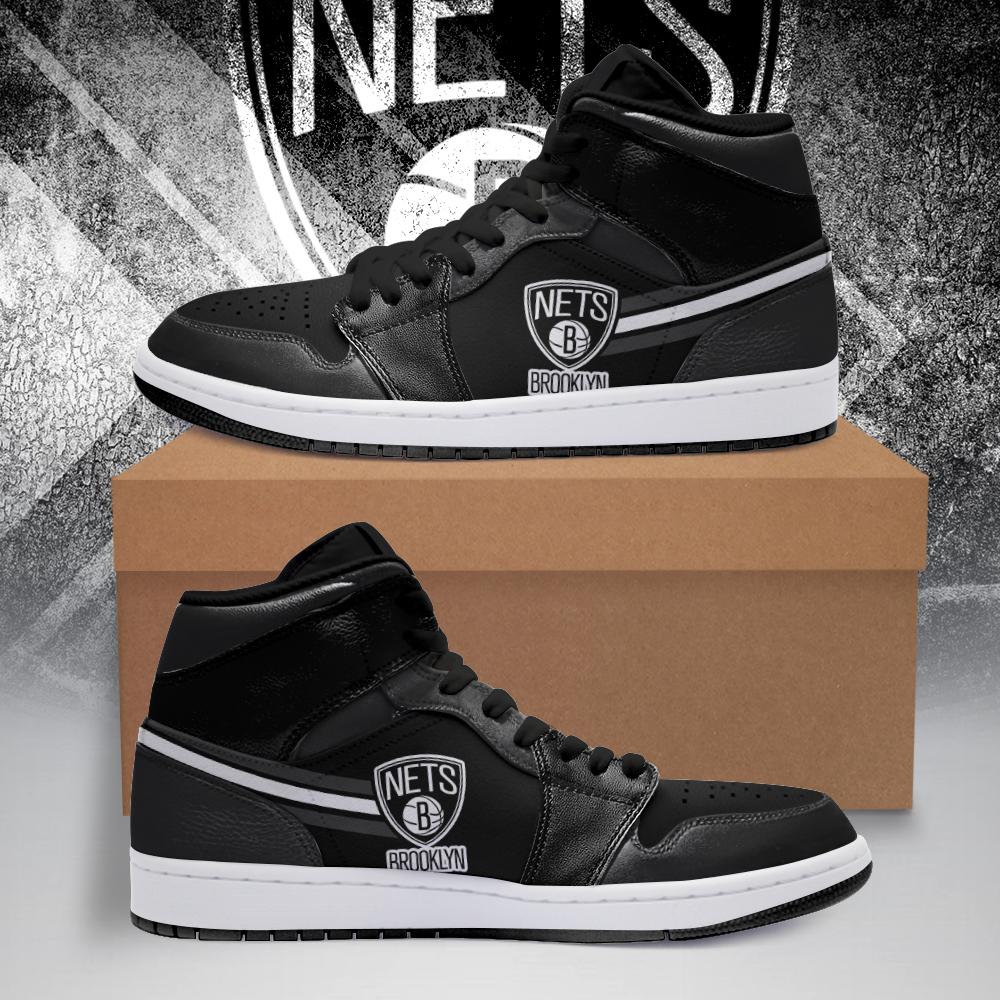 JWFancy Brooklyn Nets NBA AJ1 High Sneakers Shoes For Men And Women