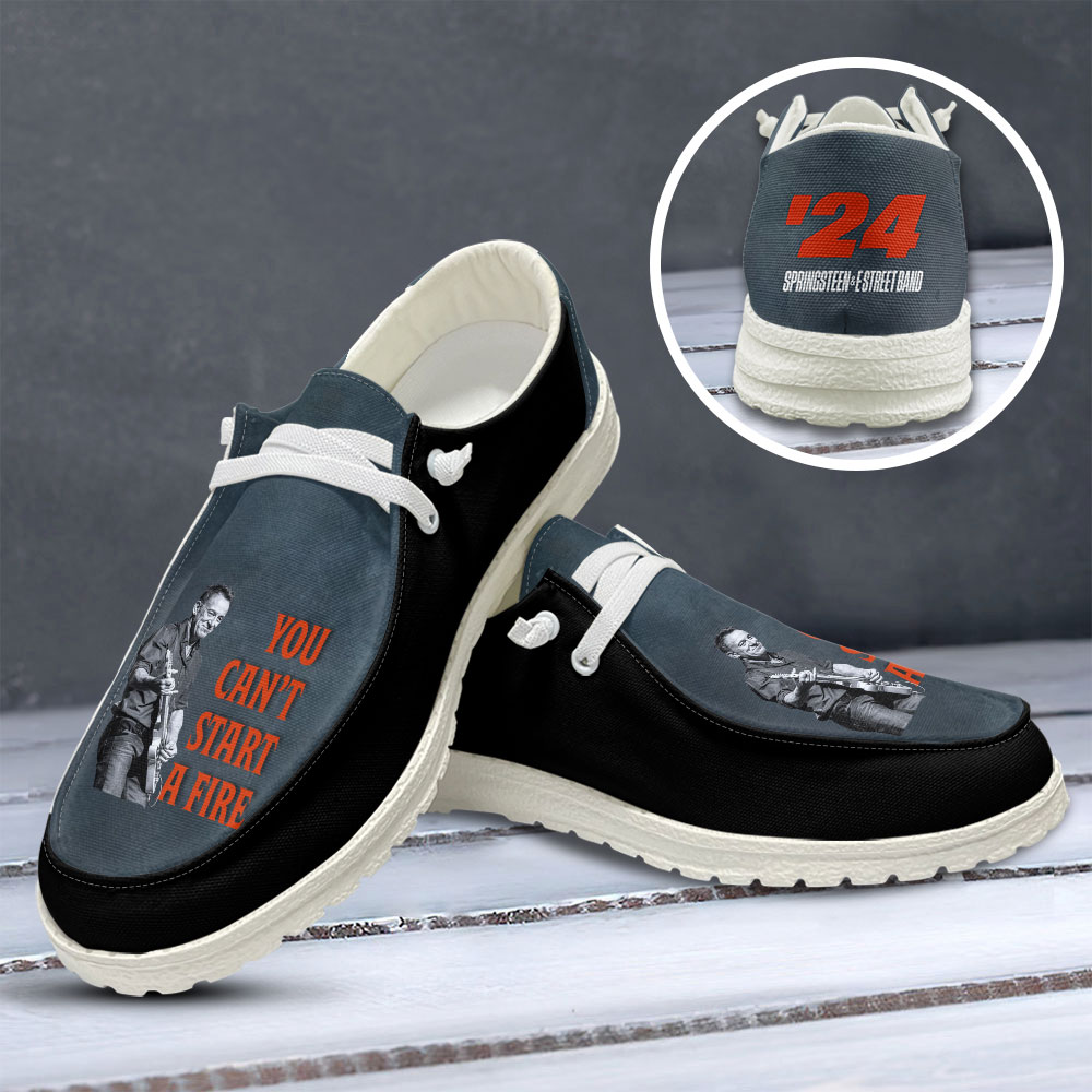 JWFancy Bruce Springsteen Hey Dude Shoes Wally Men's Lace Up Loafers Comfortable For Men And Women