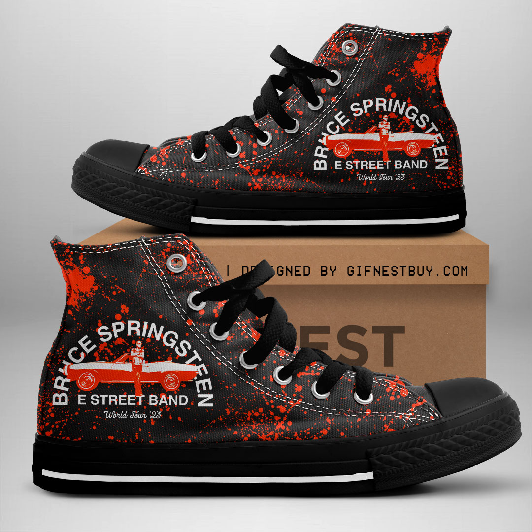 JWFancy Bruce Springsteen High Top Canvas Sneakers Shoes For Men And Women