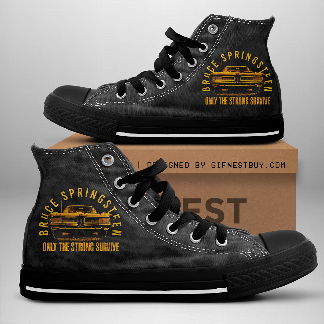 JWFancy Bruce Springsteen High Top Canvas Sneakers Shoes For Men And Women