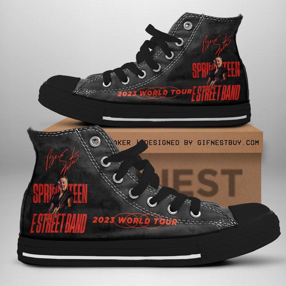 JWFancy Bruce Springsteen High Top Canvas Sneakers Shoes For Men And Women
