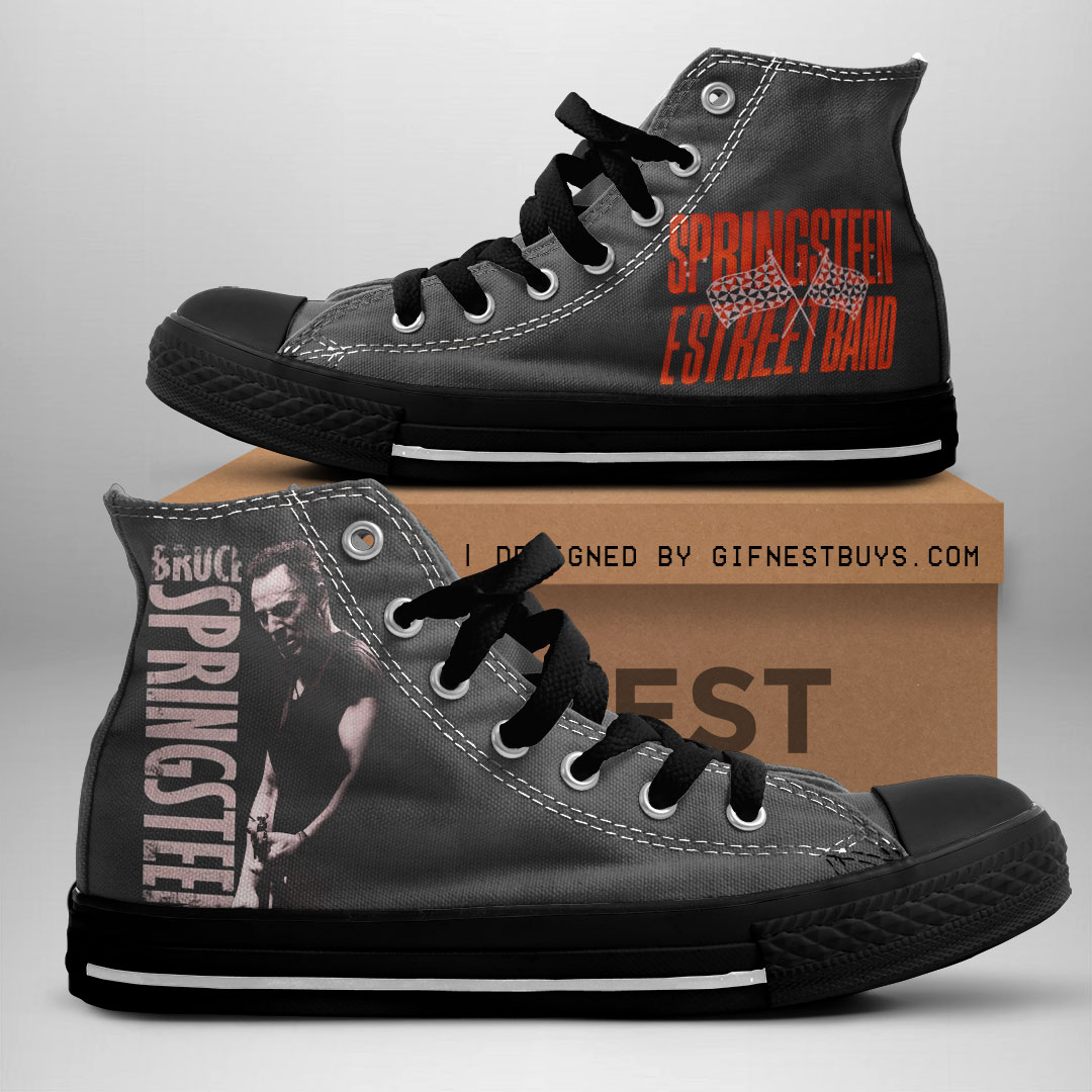 JWFancy Bruce Springsteen High Top Canvas Sneakers Shoes For Men And Women